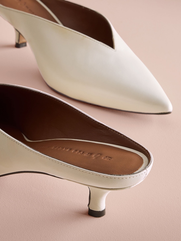 B by Ted Baker Leather Point Toe High Cut Mules - Image 7 of 7 B by Ted Baker Leather Point Toe High Cut Mules - Image 7 of 7