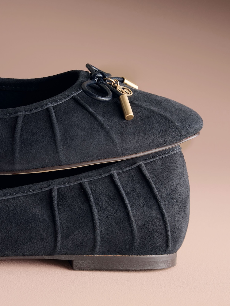 B by Ted Baker Leather Round Toe Charm Detail Ballet Flats - Image 8 of 8 B by Ted Baker Leather Round Toe Charm Detail Ballet Flats - Image 8 of 8