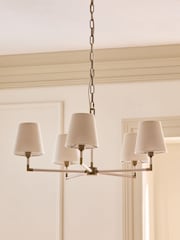 White Bentham 5 Light Chandelier Ceiling Light - Image 2 of 5