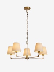 White Bentham 5 Light Chandelier Ceiling Light - Image 4 of 5