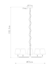 White Bentham 5 Light Chandelier Ceiling Light - Image 5 of 5