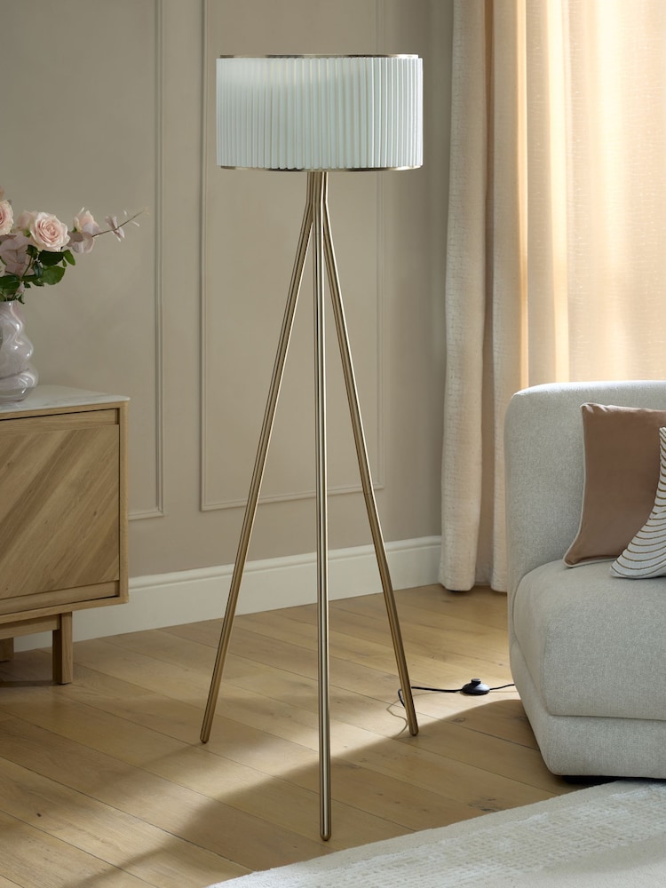 Brass Mia Floor Lamp - Image 2 of 5 Brass Mia Floor Lamp - Image 2 of 5