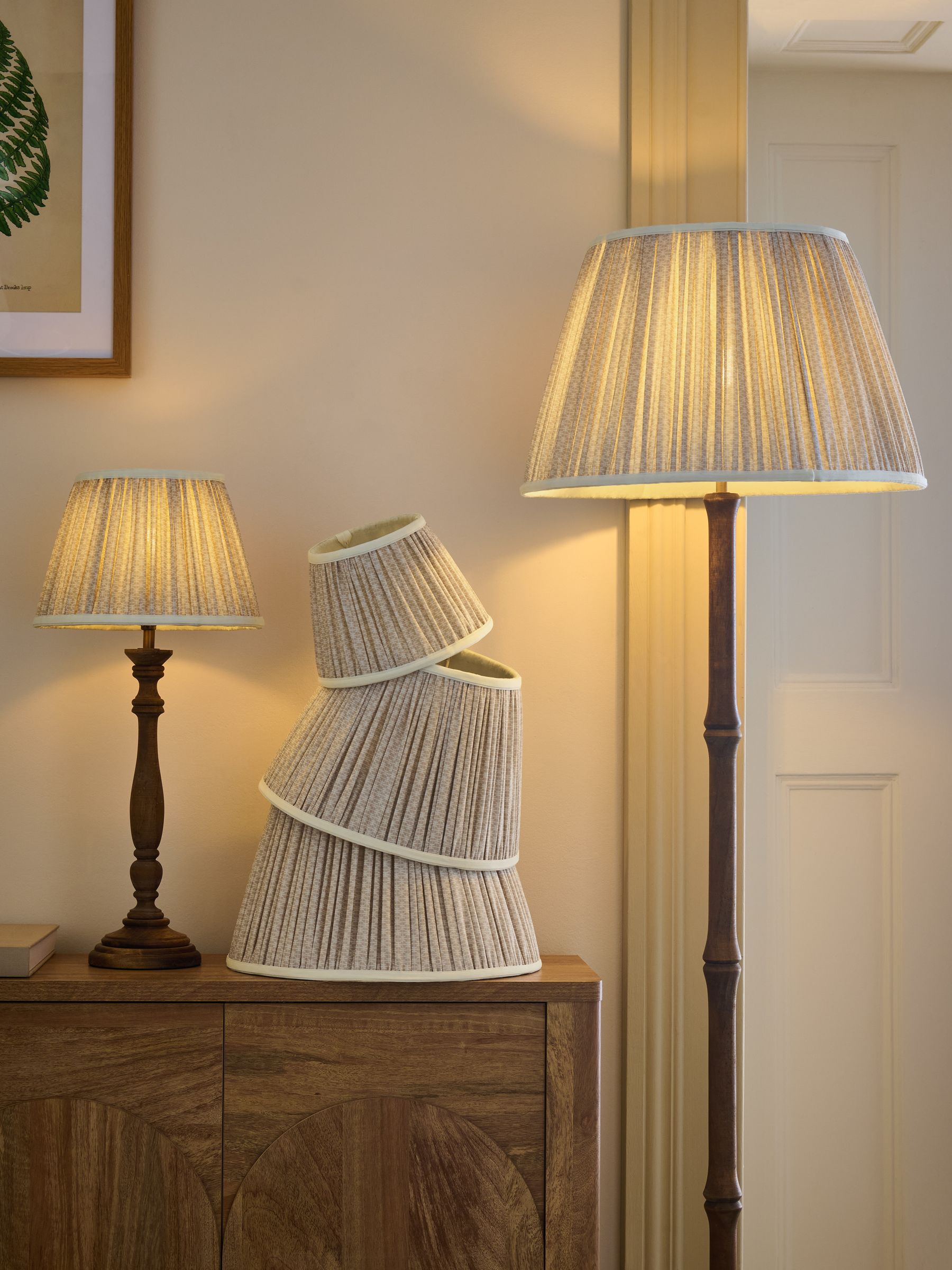 Light Natural Pleated Lamp Shade