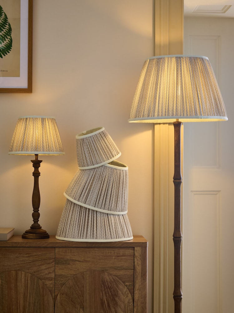 Light Natural Pleated Lamp Shade - Image 1 of 5 Light Natural Pleated Lamp Shade - Image 1 of 5