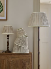 Light Natural Pleated Lamp Shade - Image 2 of 5