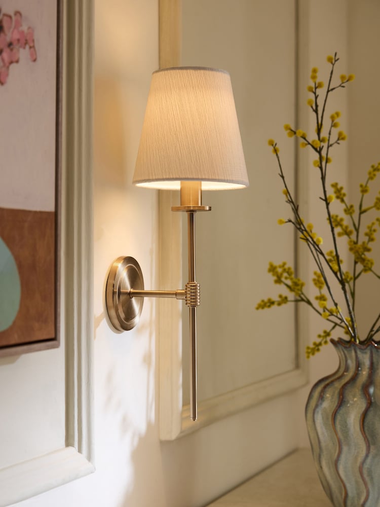 Brass Carolina Rechargeable Wall Light - Image 1 of 7 Brass Carolina Rechargeable Wall Light - Image 1 of 7