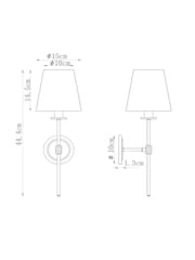Brass Carolina Rechargeable Wall Light - Image 4 of 7