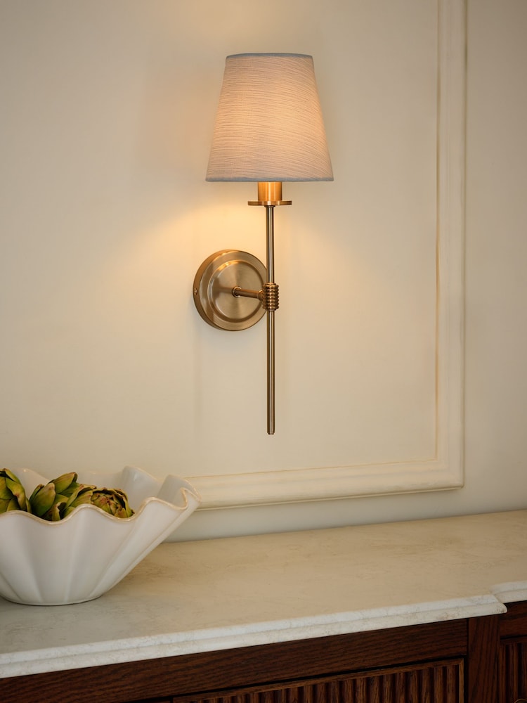 Brass Carolina 1 Light Wall Light - Image 1 of 5