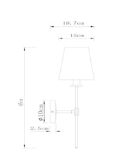 Brass Carolina 1 Light Wall Light - Image 4 of 5