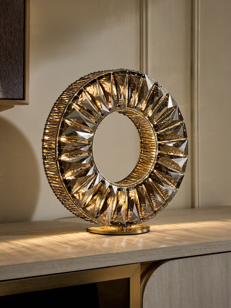 Smoke Grey Aria Table Lamp - Image 1 of 5 Smoke Grey Aria Table Lamp - Image 1 of 5