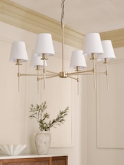 Brass Carolina Chandelier 6 Light Ceiling Light Fitting - Image 2 of 4