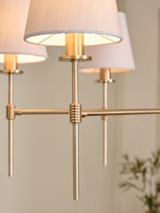 Brass Carolina Chandelier 6 Light Ceiling Light Fitting - Image 4 of 4