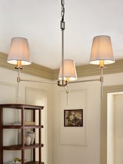 Brass Carolina Chandelier 3 Light Ceiling Light Fitting - Image 1 of 5