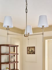 Brass Carolina Chandelier 3 Light Ceiling Light Fitting - Image 2 of 5