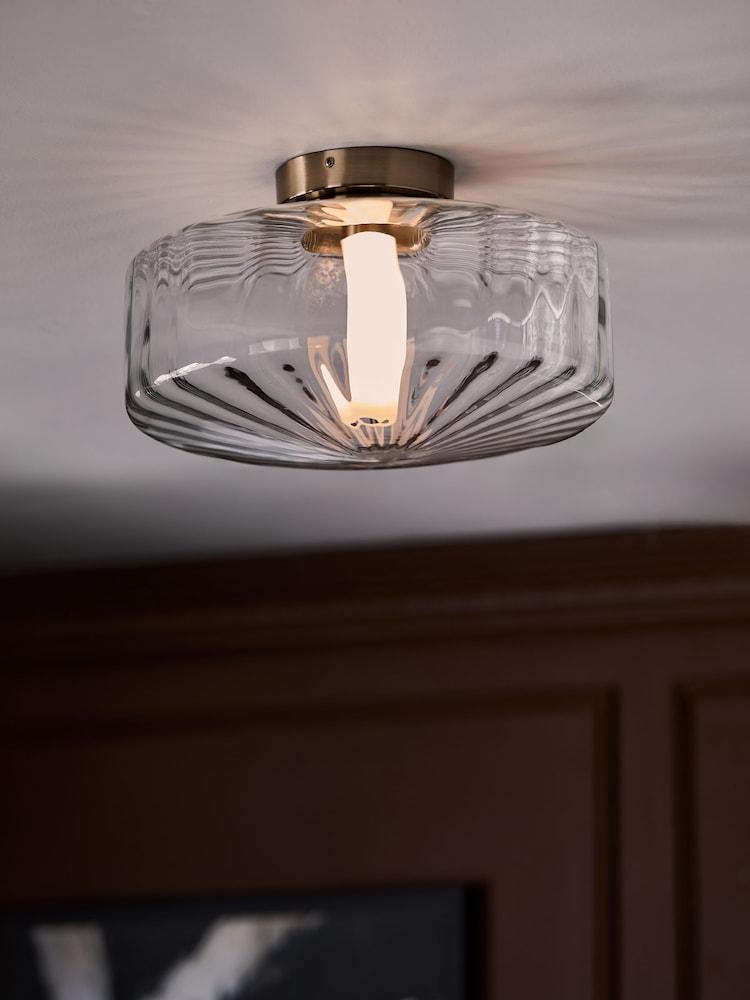 Clear Rimini Flush Fitting Ceiling Light - Image 1 of 5