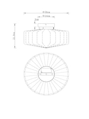 Clear Rimini Flush Fitting Ceiling Light - Image 4 of 5