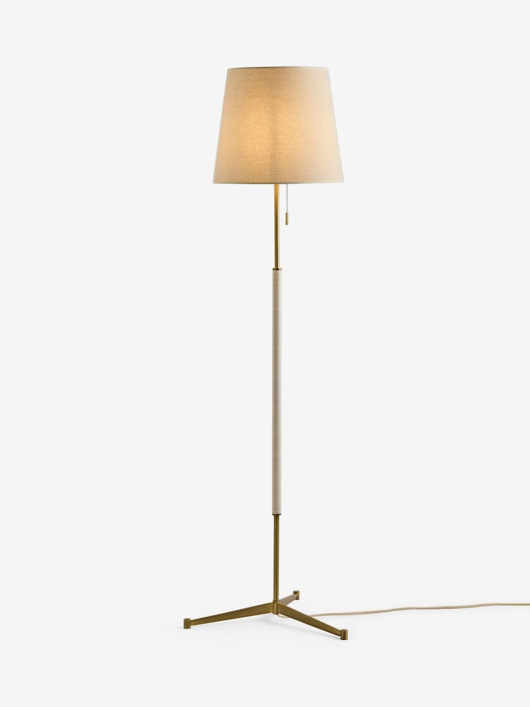 White Bentham Floor Lamp - Image 5 of 5