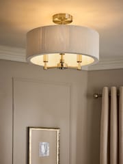 Ivory Yale Chandelier 3 Light Flush Ceiling Light - Image 1 of 5