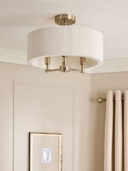 Ivory Yale Chandelier 3 Light Flush Ceiling Light - Image 2 of 5