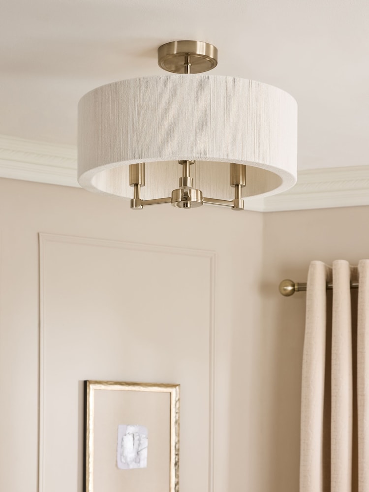 Ivory Yale Chandelier 3 Light Flush Ceiling Light - Image 2 of 5 Ivory Yale Chandelier 3 Light Flush Ceiling Light - Image 2 of 5