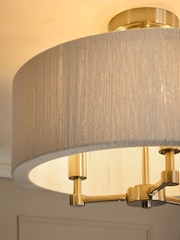 Ivory Yale Chandelier 3 Light Flush Ceiling Light - Image 4 of 5