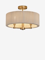 Ivory Yale Chandelier 3 Light Flush Ceiling Light - Image 5 of 5