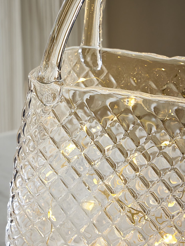 Clear Glass Handbag Battery Operated Feature Light - Image 2 of 4 Clear Glass Handbag Battery Operated Feature Light - Image 2 of 4