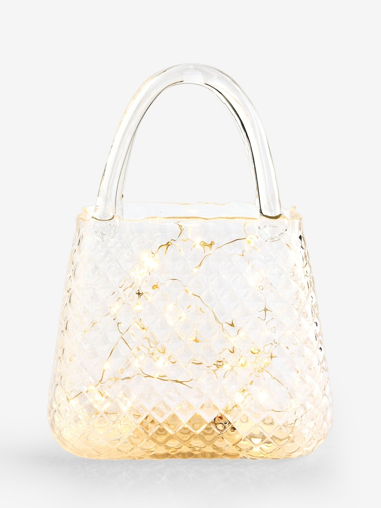 Clear Glass Handbag Battery Operated Feature Light - Image 4 of 4 Clear Glass Handbag Battery Operated Feature Light - Image 4 of 4