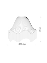 Berry Red Wroxton Fringed Easy Fit Ceiling Light Shade - Image 2 of 2