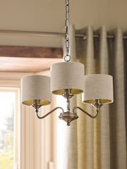 Brass Burford Chandelier 3 Light Ceiling Light - Image 2 of 5