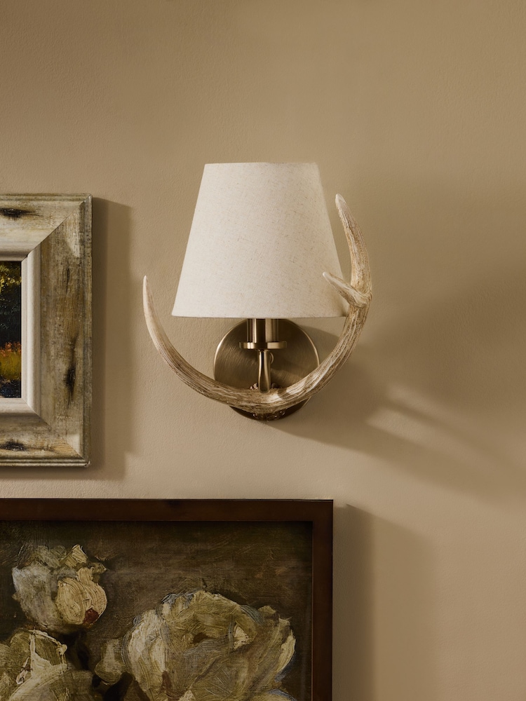 Brass Antler Right Hand Rechargeable Wireless Wall Light - Image 2 of 7 Brass Antler Right Hand Rechargeable Wireless Wall Light - Image 2 of 7