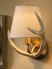 Brass Antler Right Hand Rechargeable Wireless Wall Light - Image 4 of 7