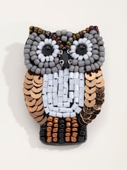FatFace Brown Owl Brooch - Image 1 of 2