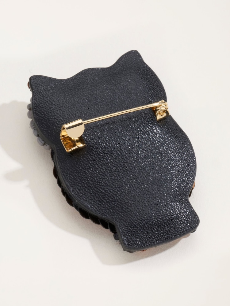 FatFace Brown Owl Brooch - Image 2 of 2