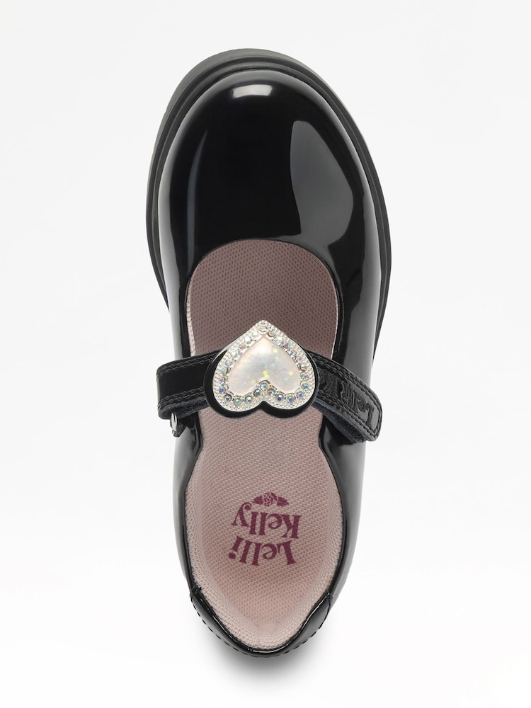 Lelli Kelly Black Sabrina Heart Mary Jane Shoes - Image 4 of 4 Lelli Kelly Black Sabrina Heart Mary Jane Shoes - Image 4 of 4