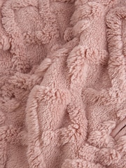 Pink Borg Half Zip Chunky Cable Fleece - Image 8 of 8