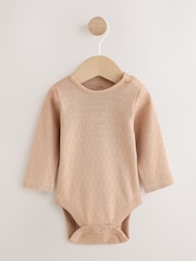 Ecru/Brown Spot Baby Long Sleeve Bodysuit, Bubble Skirt And Tights 3 Piece Set (0mths-2yrs) - Image 2 of 7