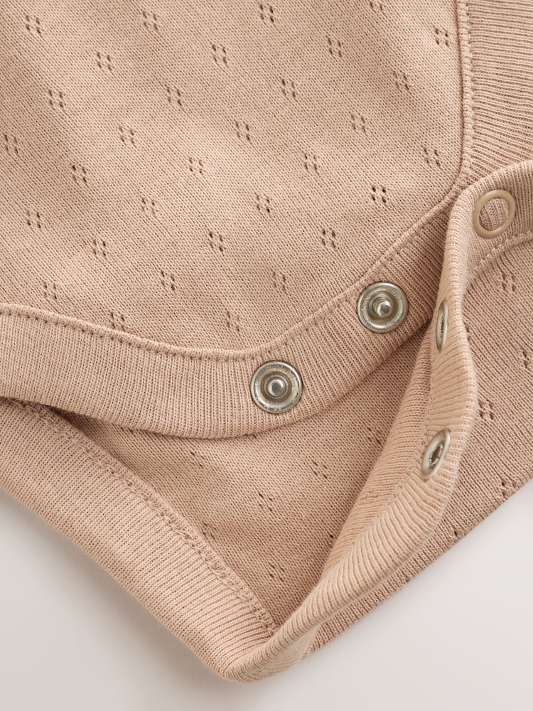 Ecru/Brown Spot Baby Long Sleeve Bodysuit, Bubble Skirt And Tights 3 Piece Set (0mths-2yrs) - Image 7 of 7 Ecru/Brown Spot Baby Long Sleeve Bodysuit, Bubble Skirt And Tights 3 Piece Set (0mths-2yrs) - Image 7 of 7