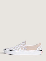 Vans Red/White Classic Slip On Colour Theory Checkerboard Trainers - Image 2 of 5