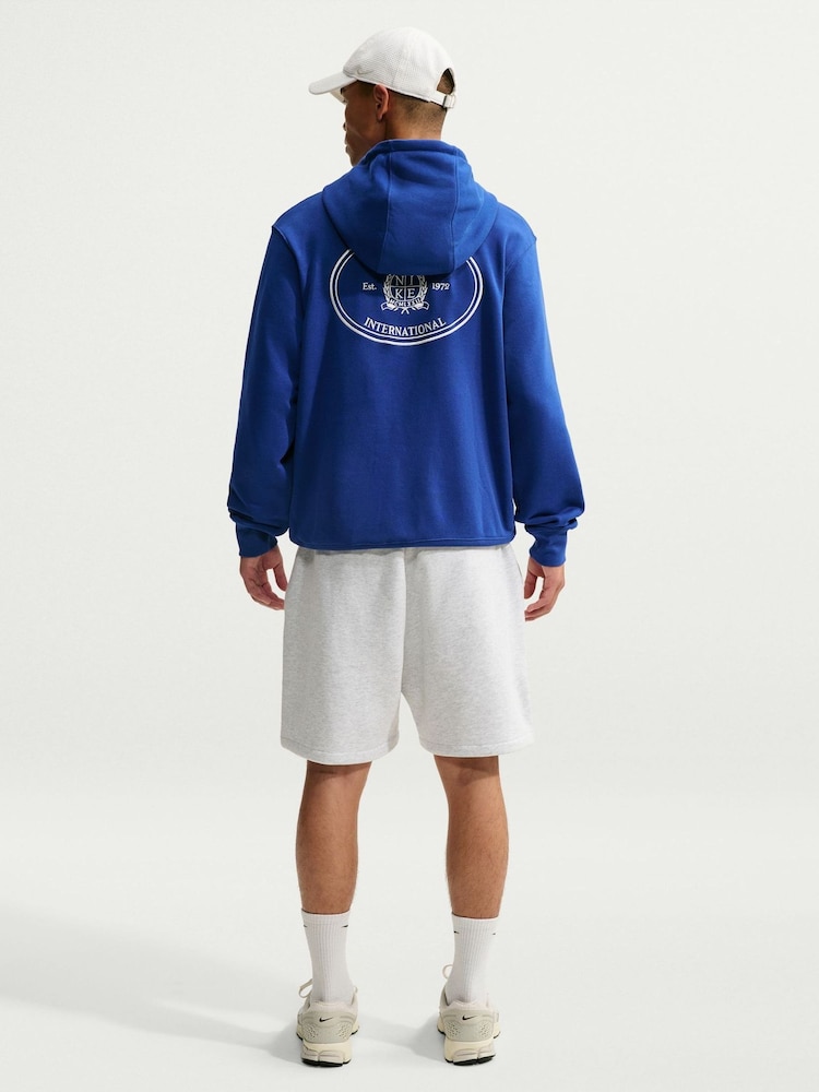 Nike Blue Sportswear Club French Terry Hoodie - Image 1 of 5 Nike Blue Sportswear Club French Terry Hoodie - Image 1 of 5