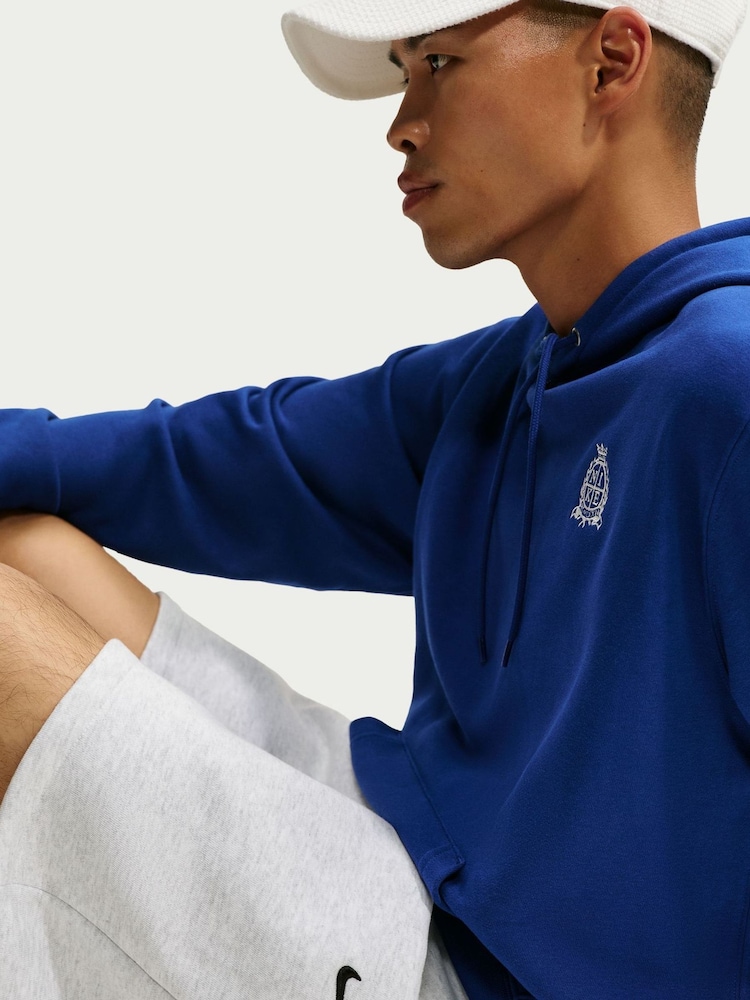 Nike Blue Sportswear Club French Terry Hoodie - Image 5 of 5 Nike Blue Sportswear Club French Terry Hoodie - Image 5 of 5