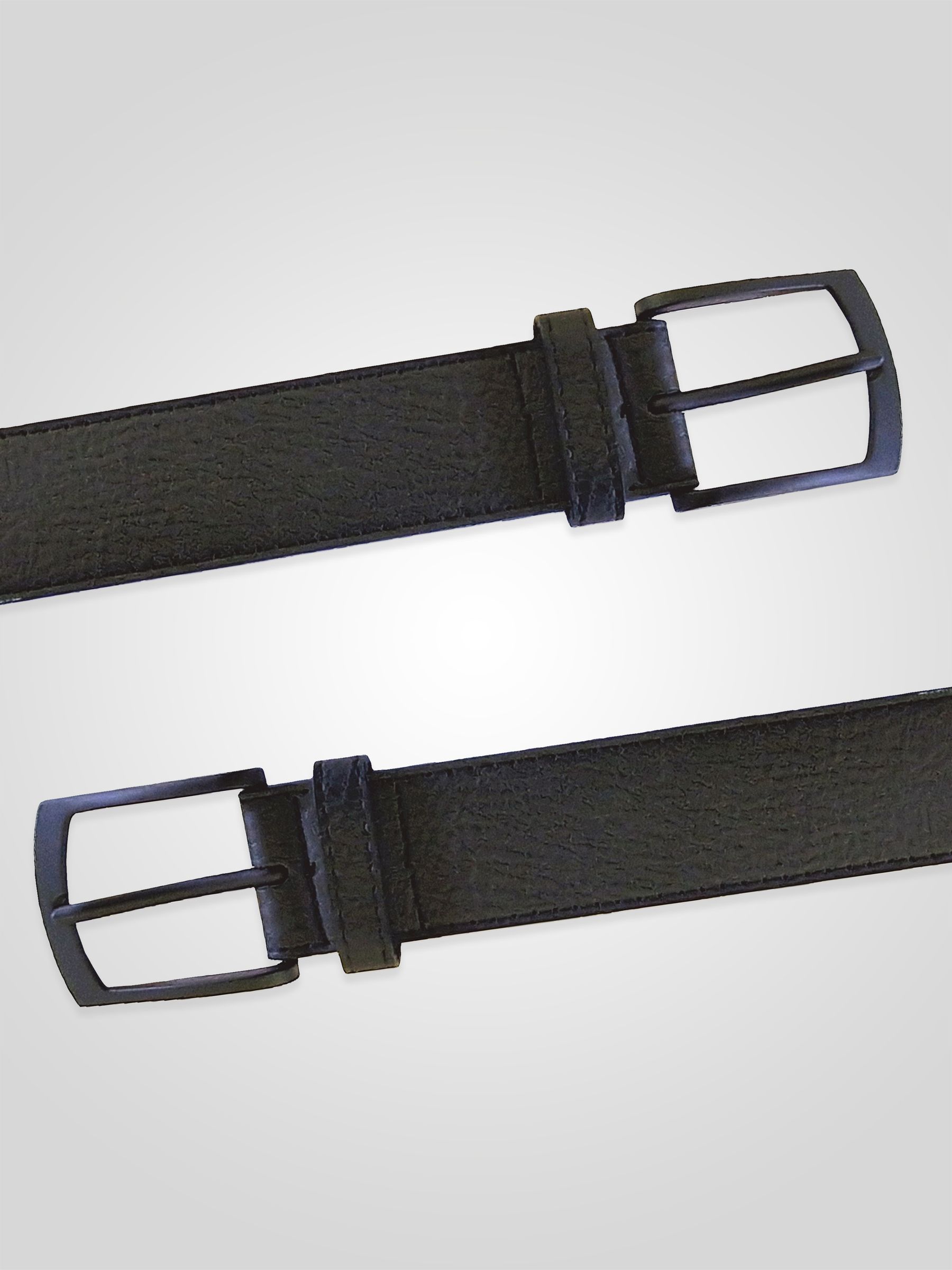 Buy D555 Black OZZY Matt Buckled 3.8cm Width Leather Belt from