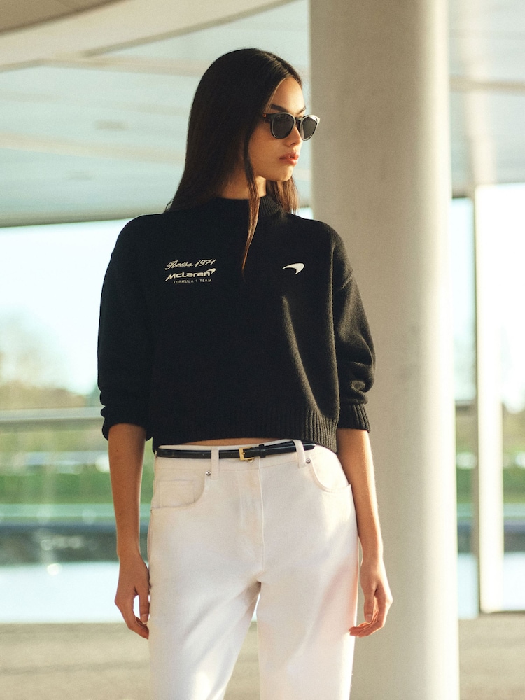 McLaren Racing Merino Wool Cropped Jumper - Image 1 of 8