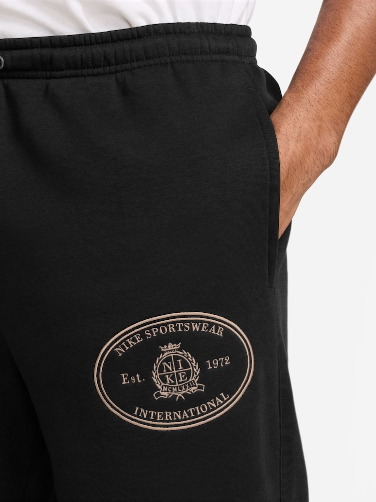 Nike Black Sportswear Club Open Hem Fleece Joggers - Image 3 of 3