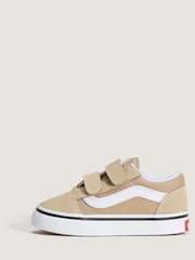 Vans Nude Old Skool Touch Fastening Toddler Trainers - Image 2 of 4