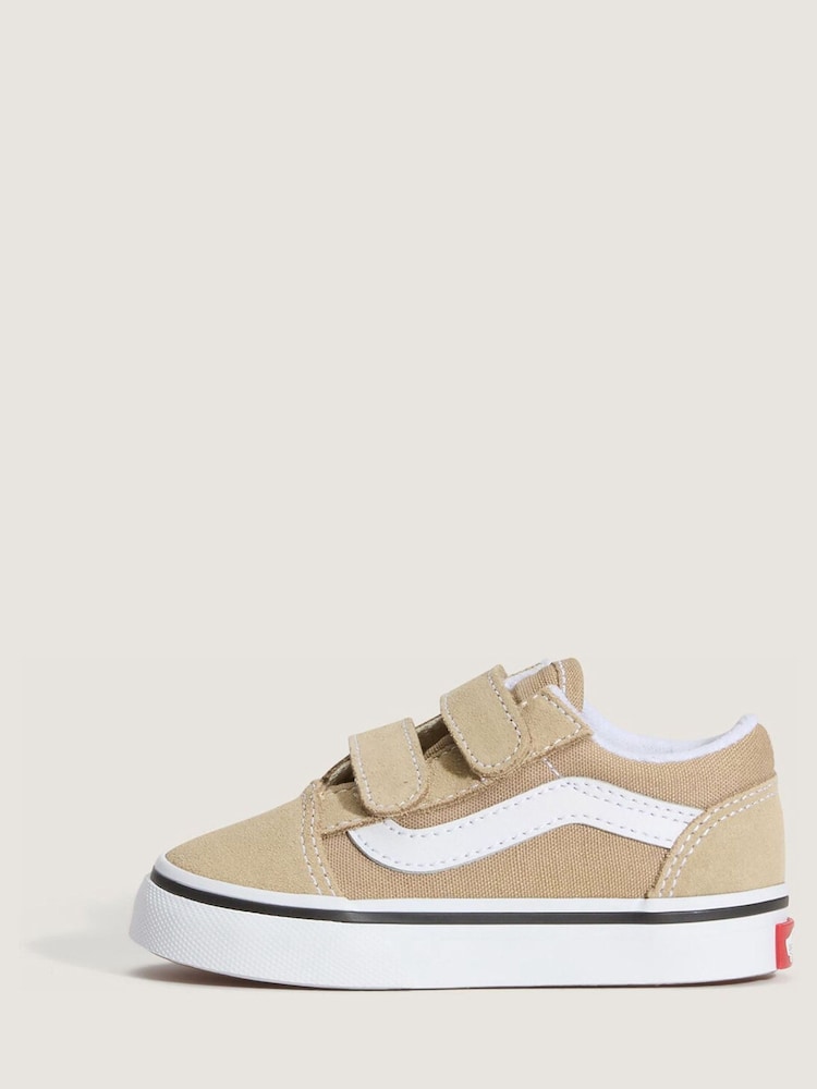 Vans Nude Old Skool Touch Fastening Toddler Trainers - Image 2 of 4