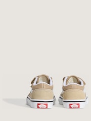 Vans Nude Old Skool Touch Fastening Toddler Trainers - Image 3 of 4
