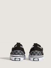 Vans Black/Grey Slip On V Checkerboard Trainers - Image 4 of 4