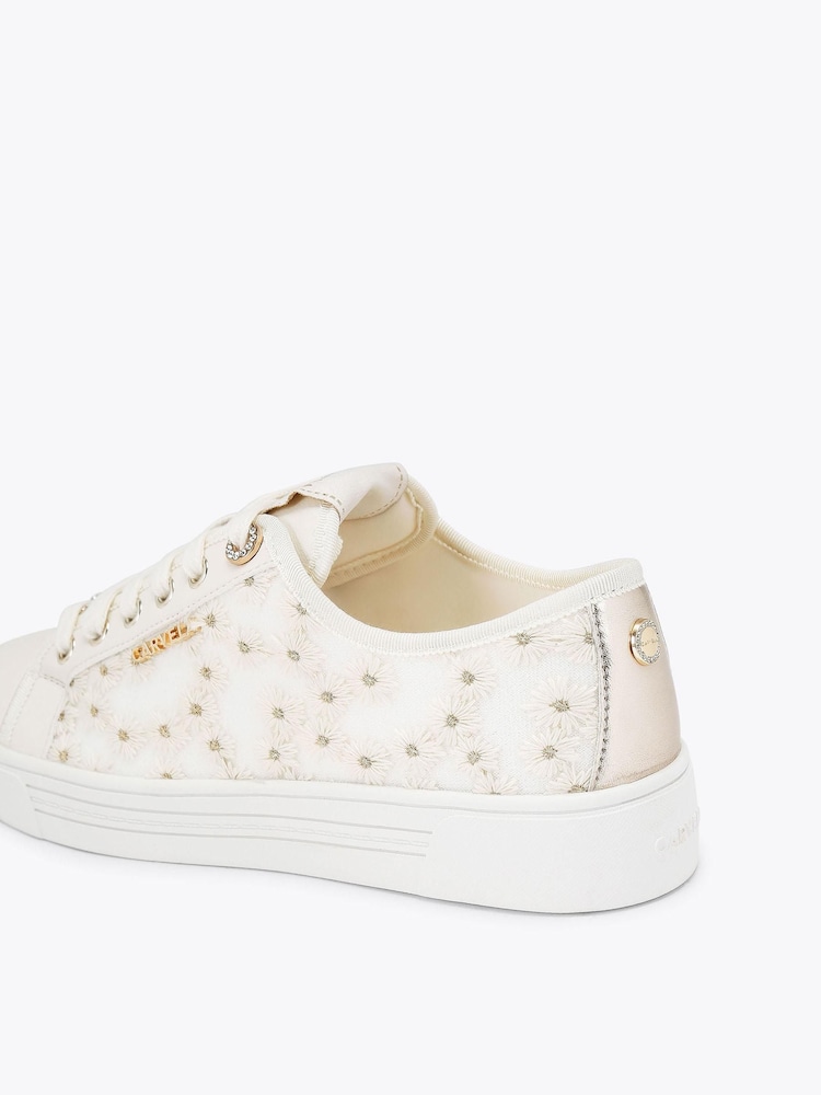 Carvela White Daze Daisy Trainers - Image 4 of 4