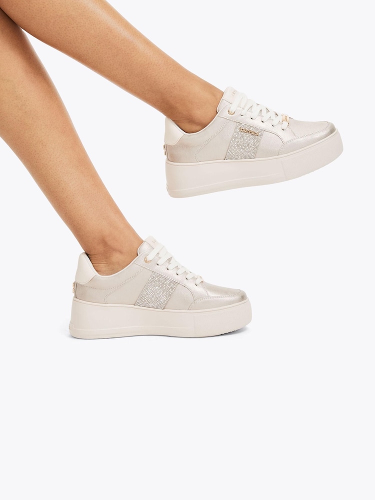 Carvela Brown Jive Lace Up Trainers - Image 1 of 1